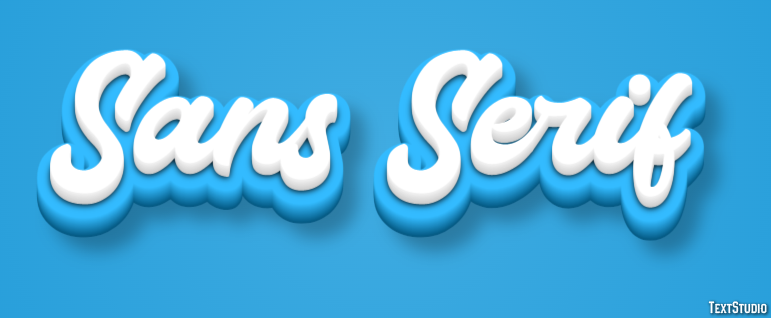 Sans Serif Effetto testo