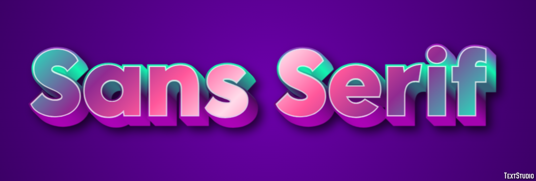 Sans Serif Effetto testo