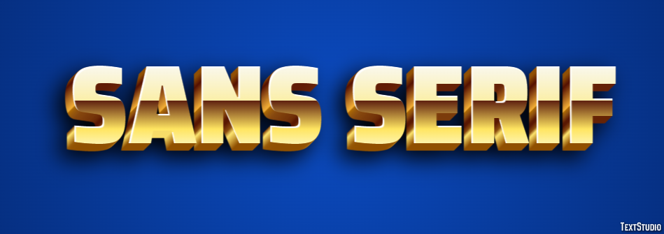 Sans Serif Effetto testo