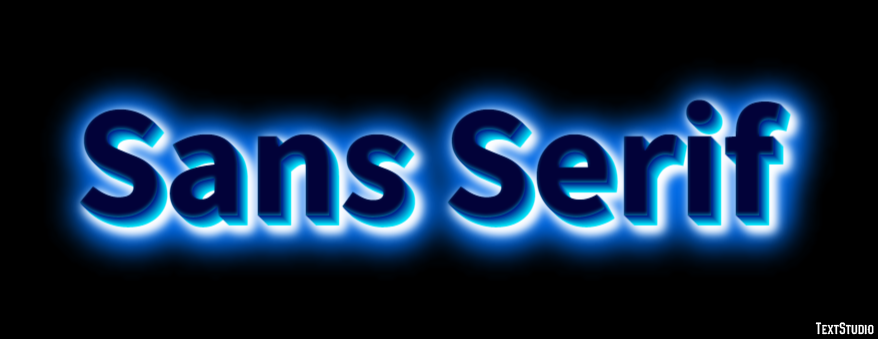 Sans Serif Effetto testo