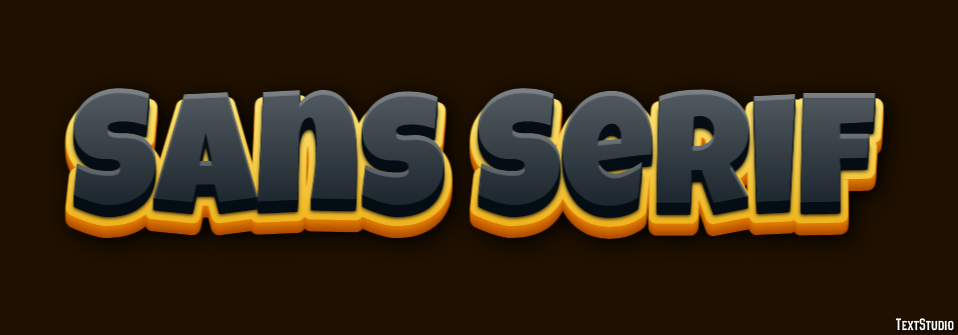 Sans Serif Effetto testo