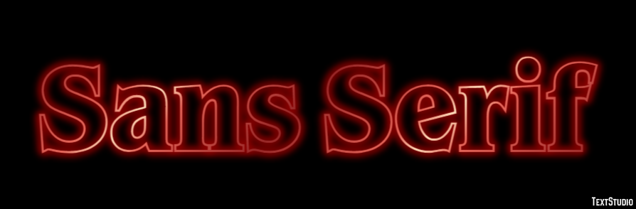 Sans Serif Effetto testo
