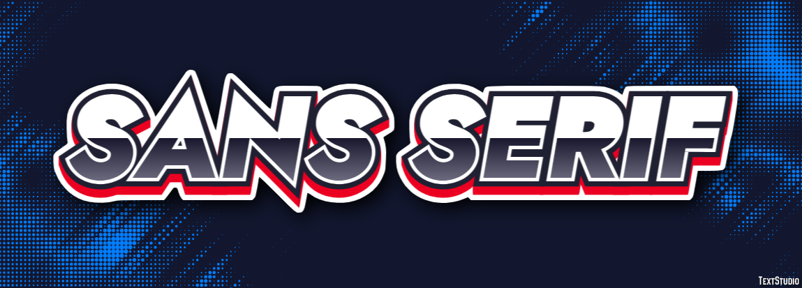 Sans Serif Effetto testo