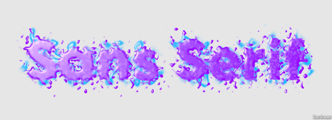 Sans Serif Effetto testo