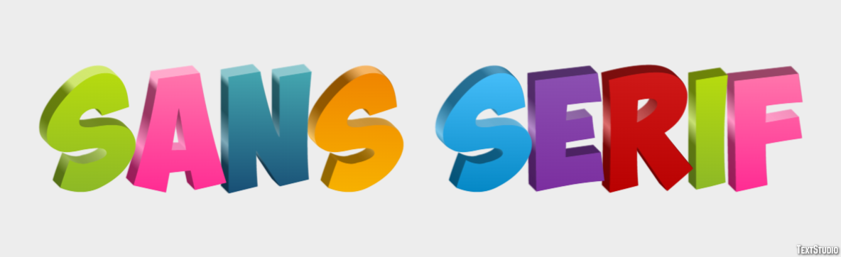 Sans Serif Effetto testo