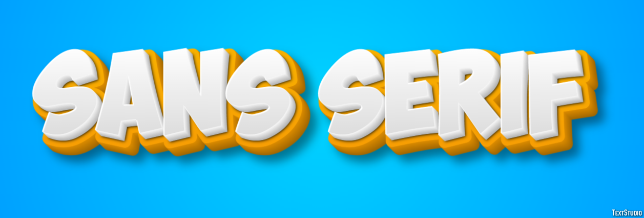 Sans Serif Effetto testo