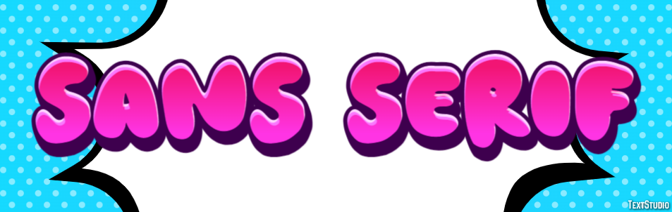 Sans Serif Effetto testo