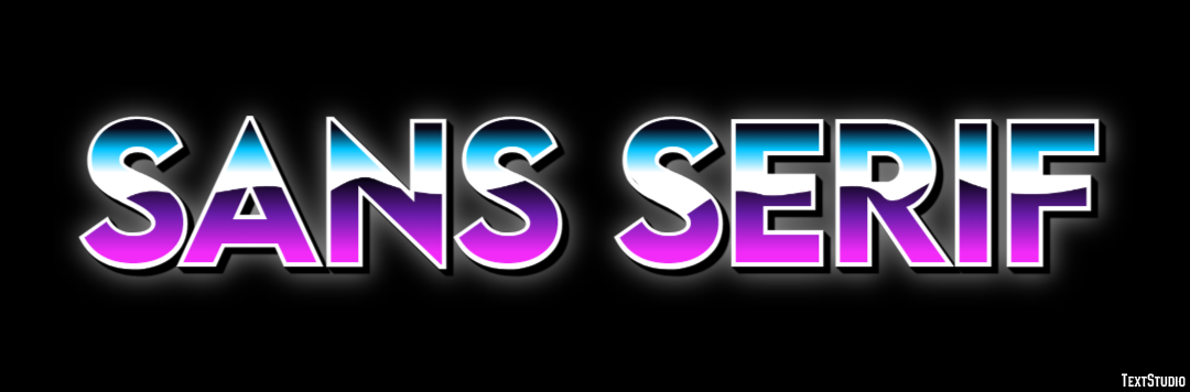 Sans Serif Effetto testo