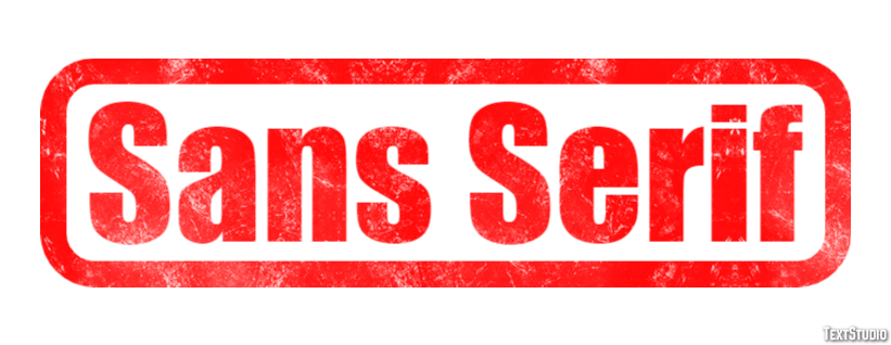 Sans Serif Effetto testo