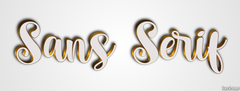 Sans Serif Effetto testo