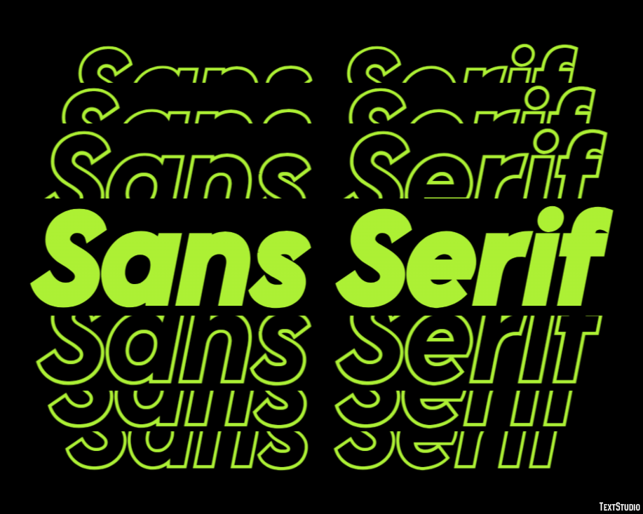 Sans Serif Effetto testo