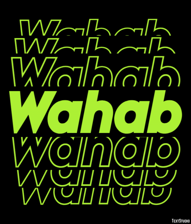 Wahab Tekst effect