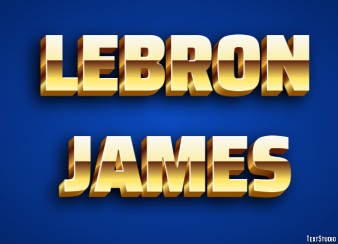 Lebron James Texteffekt