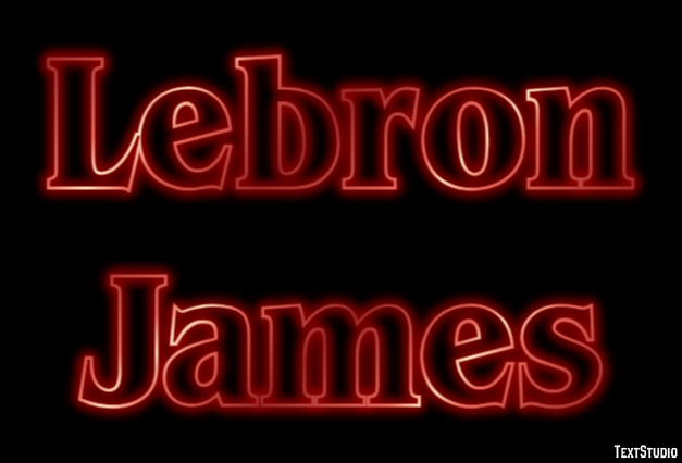 Lebron James Texteffekt