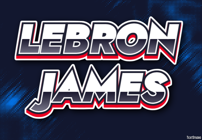 Lebron James Texteffekt