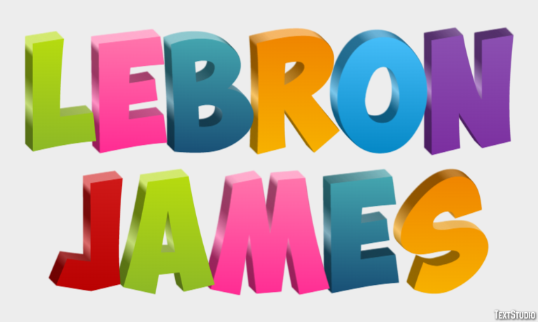 Lebron James Texteffekt