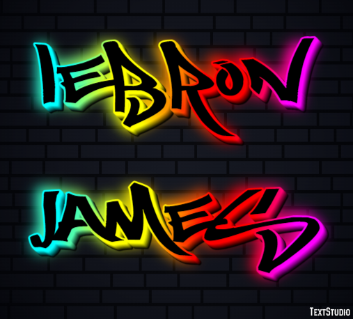 Lebron James Texteffekt
