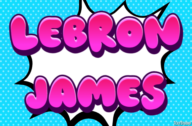 Lebron James Texteffekt