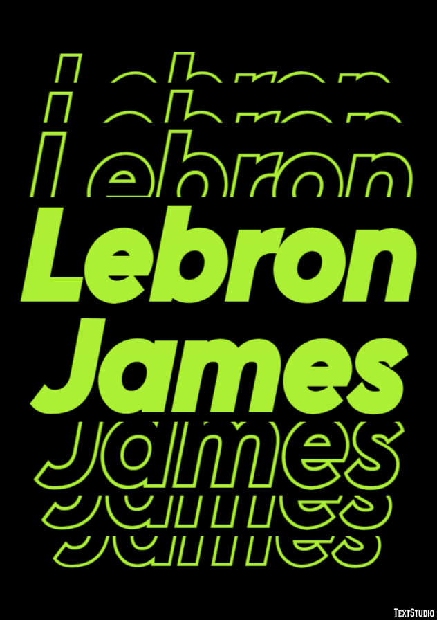 Lebron James Texteffekt