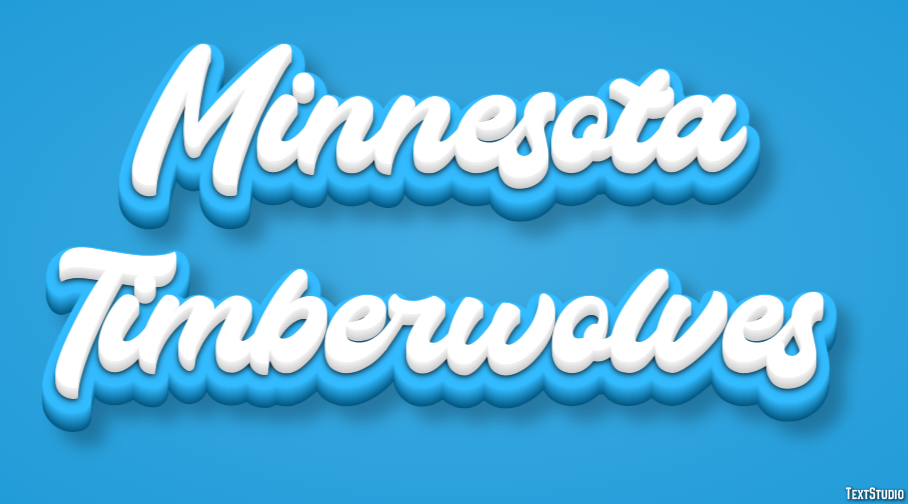 Minnesota Timberwolves Efeito de texto