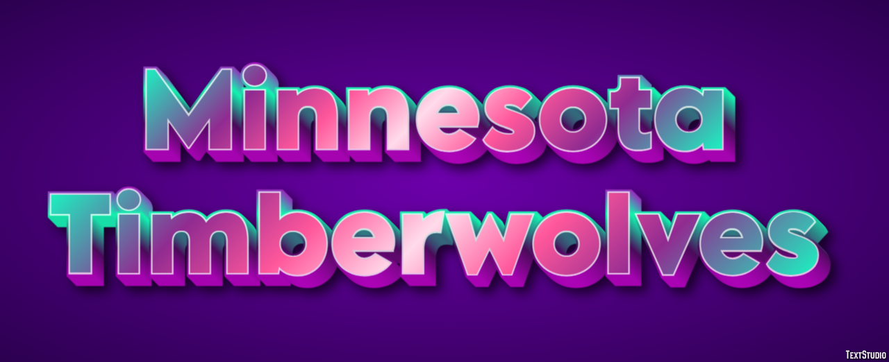 Minnesota Timberwolves Efeito de texto