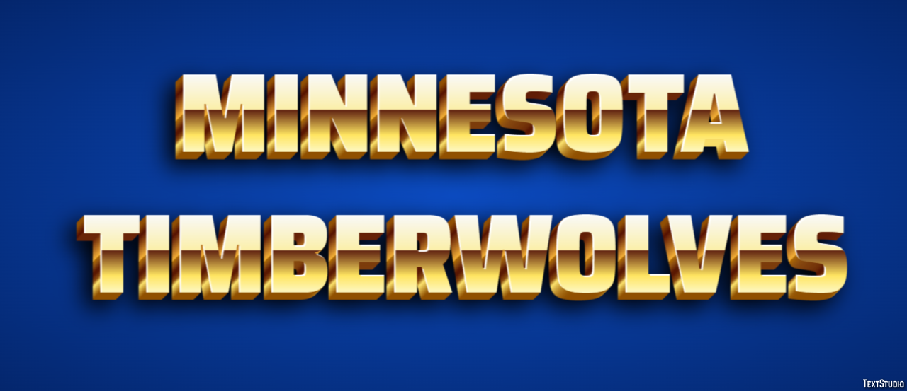 Minnesota Timberwolves Efeito de texto