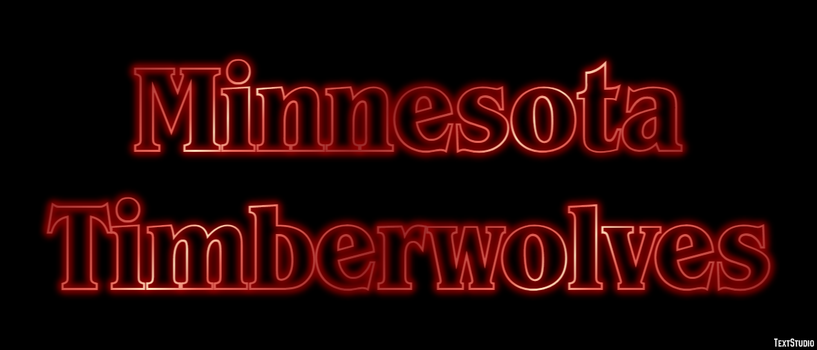 Minnesota Timberwolves Efeito de texto