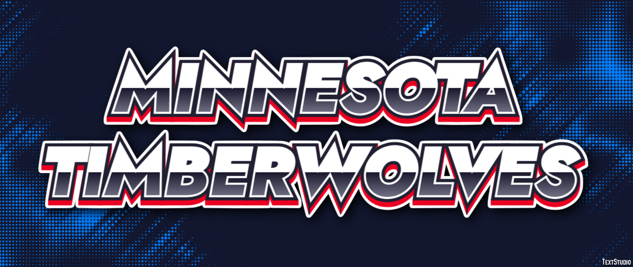 Minnesota Timberwolves Efeito de texto
