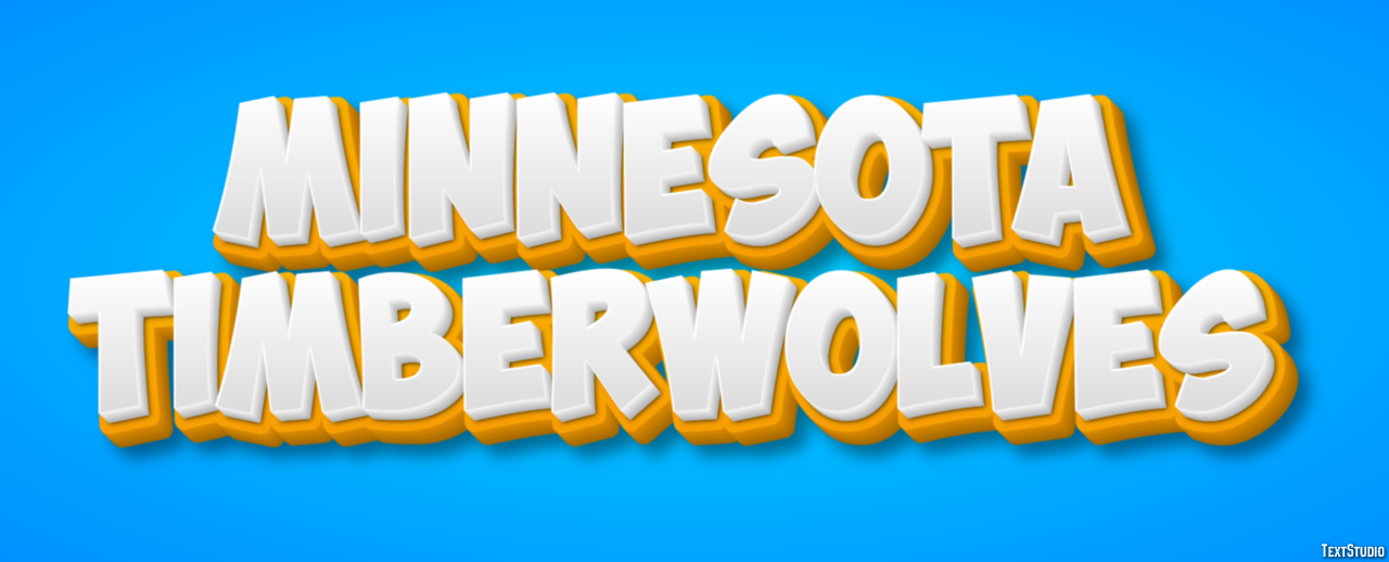 Minnesota Timberwolves Efeito de texto