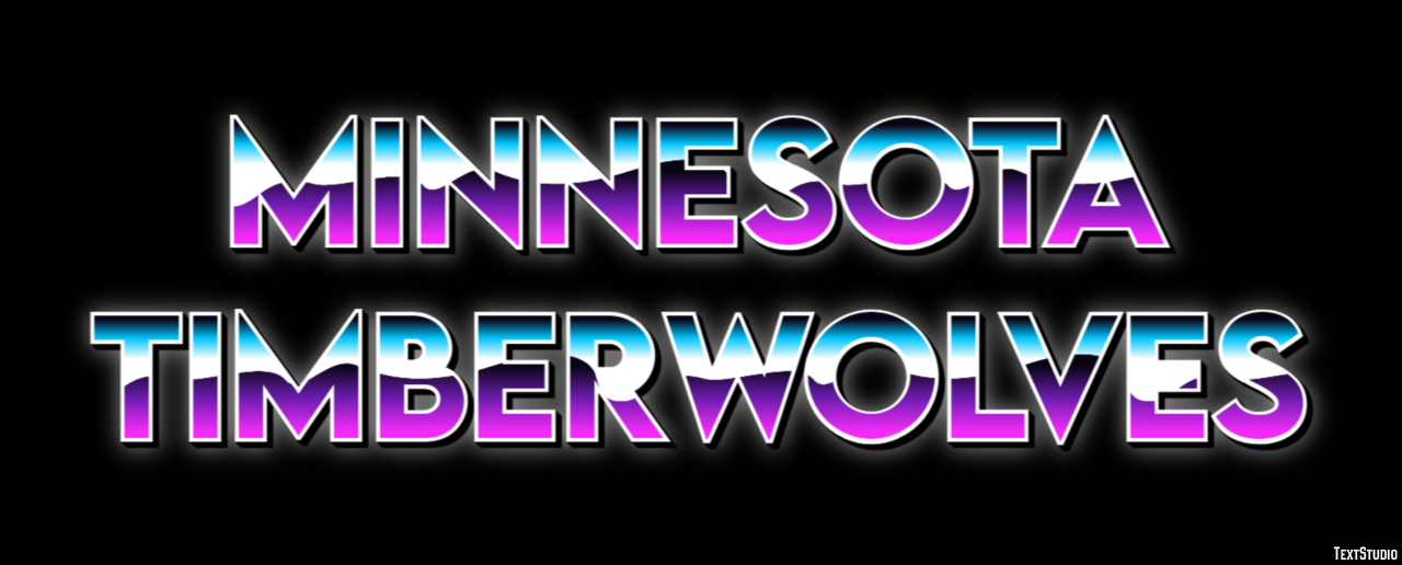 Minnesota Timberwolves Efeito de texto