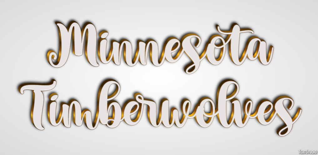 Minnesota Timberwolves Efeito de texto