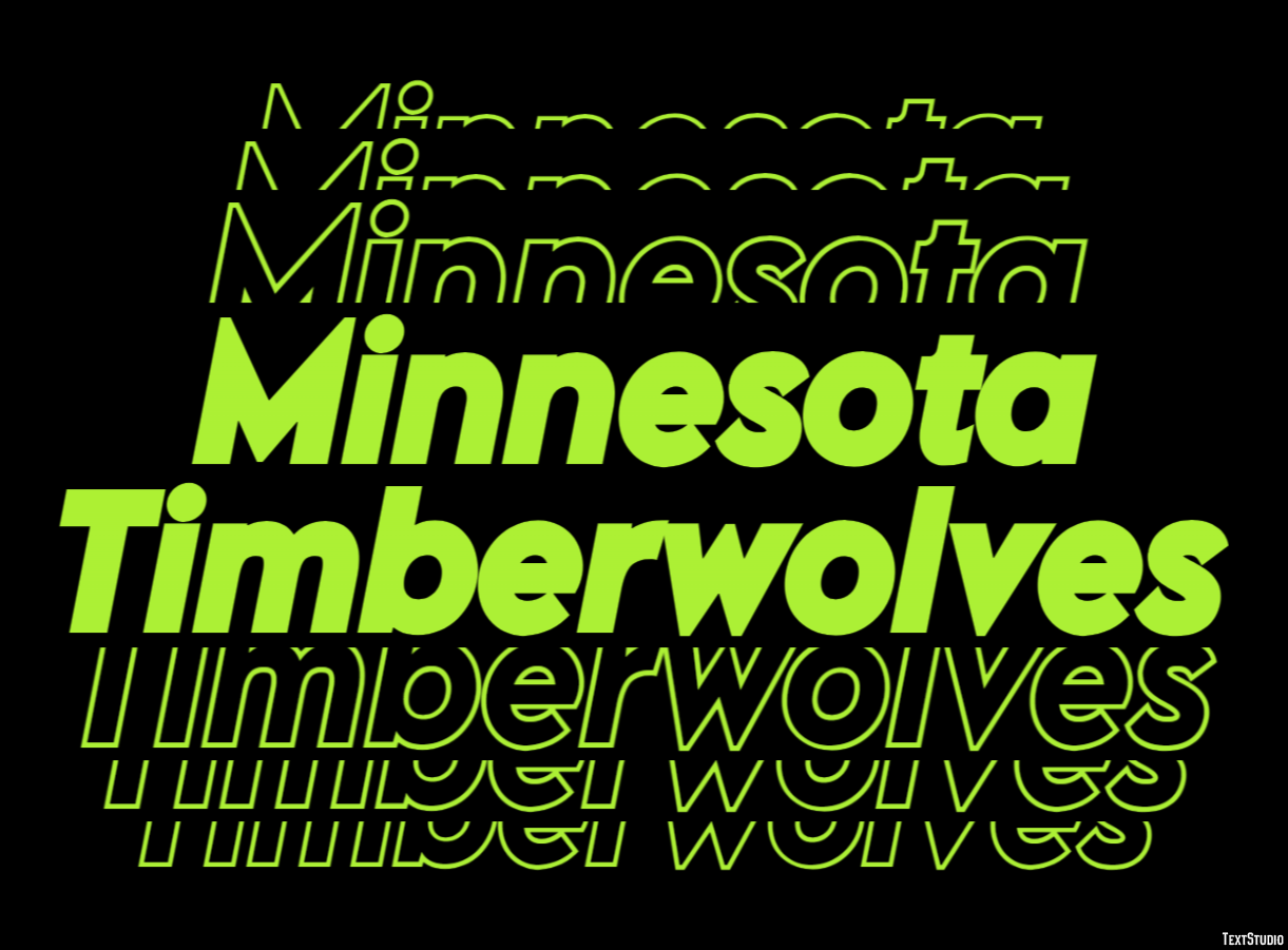 Minnesota Timberwolves Efeito de texto