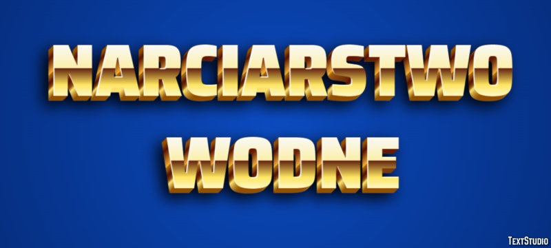 Narciarstwo wodne Efekt tekstowy