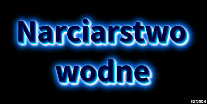 Narciarstwo wodne Efekt tekstowy