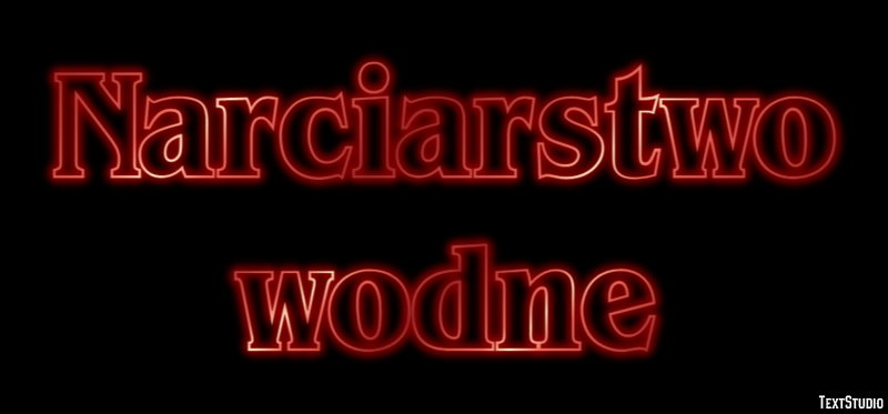 Narciarstwo wodne Efekt tekstowy