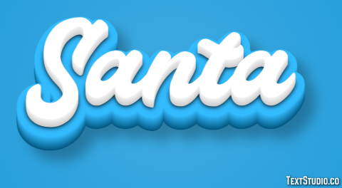 Santa Effetto testo