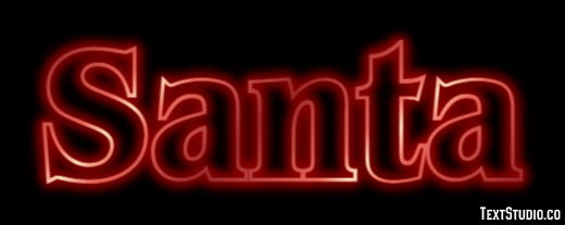 Santa Effetto testo