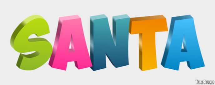 Santa Effetto testo