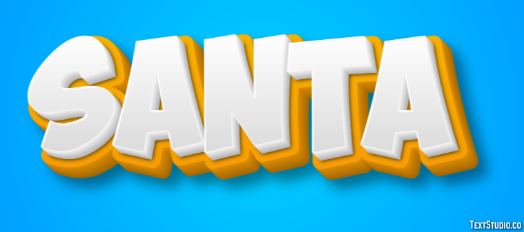 Santa Effetto testo