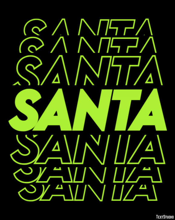 Santa Effetto testo