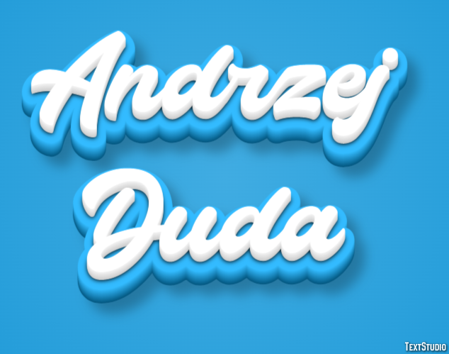 Andrzej Duda Efeito de texto