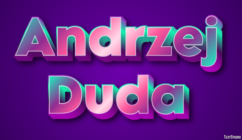 Andrzej Duda Efeito de texto