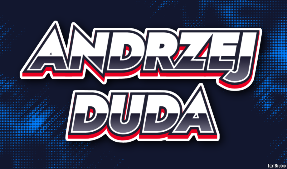Andrzej Duda Efeito de texto