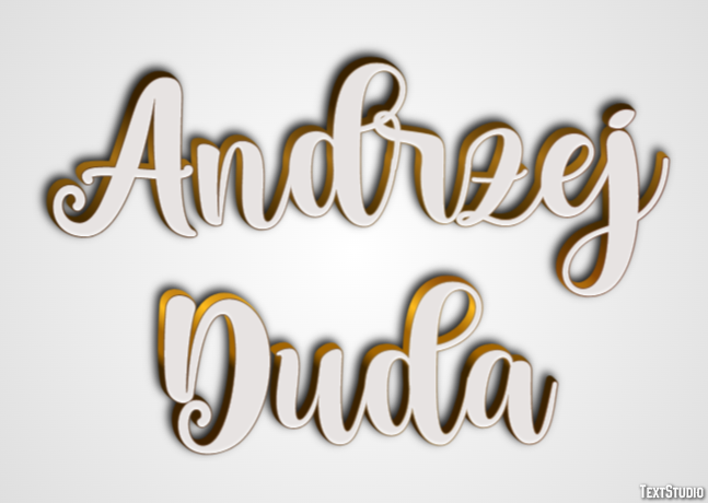 Andrzej Duda Efecto de Texto