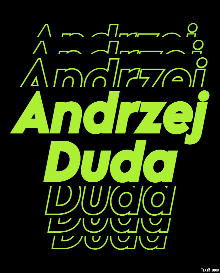 Andrzej Duda Efeito de texto