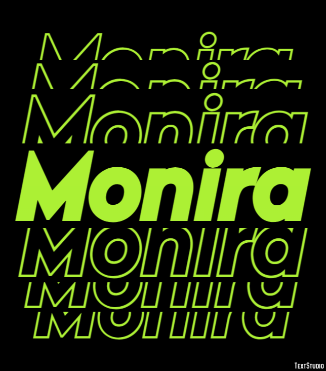 Monira Texteffekt