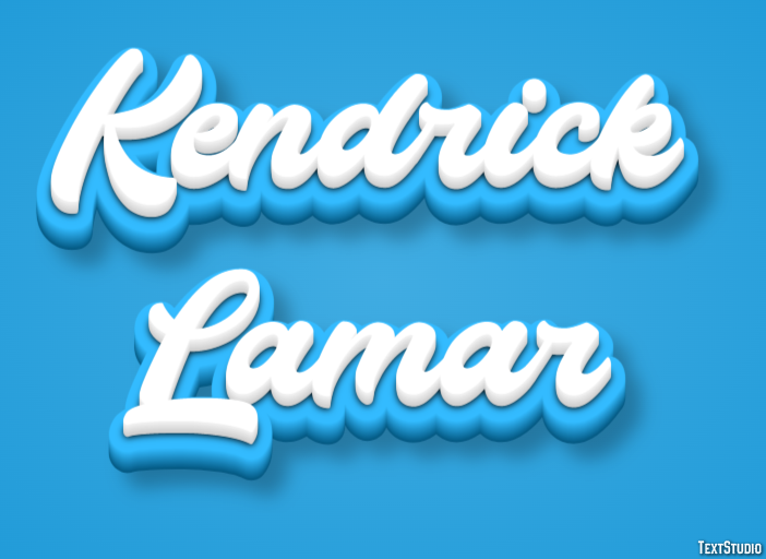 Kendrick Lamar Text effect