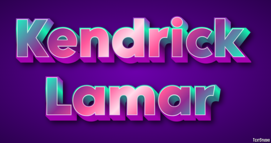 Kendrick Lamar Text effect