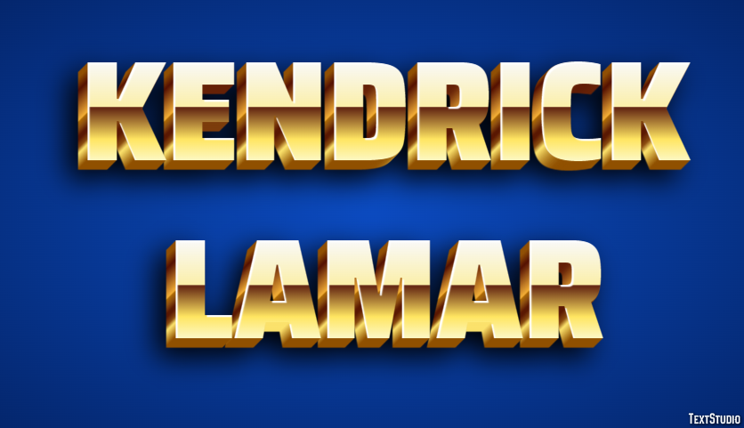 Kendrick Lamar Text effect