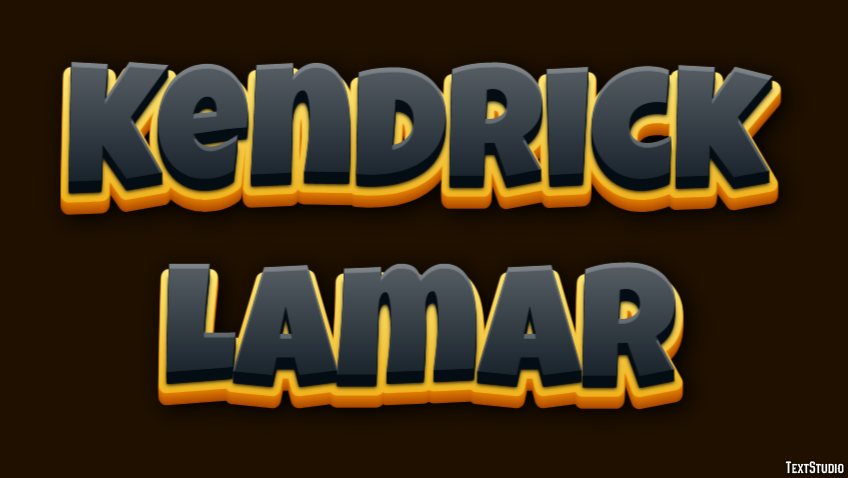 Kendrick Lamar Text effect